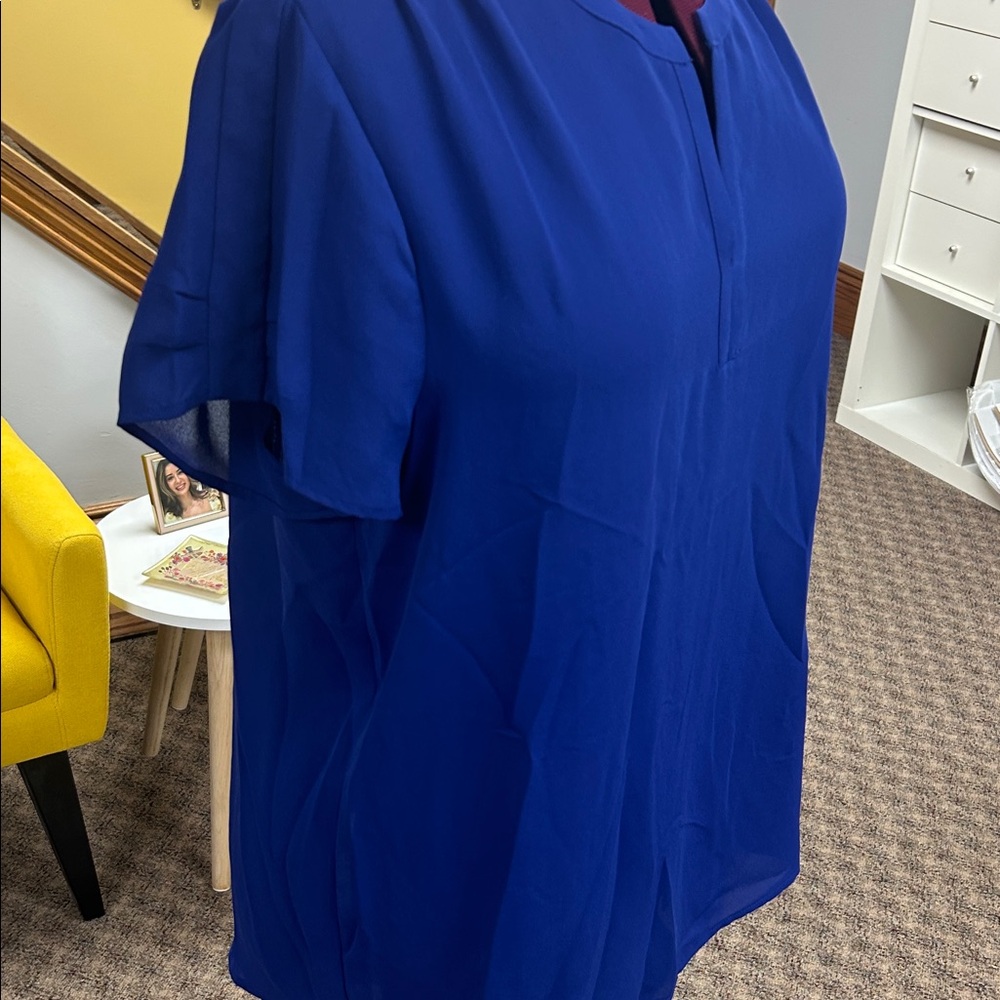 Pleione XL Women's Blue Top - Picture 3 of 9